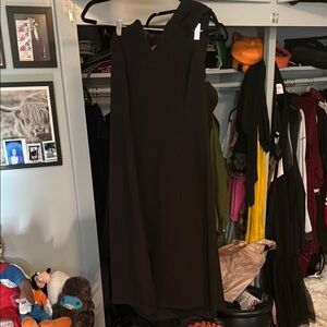 Anthropologie One Shoulder Black Dress